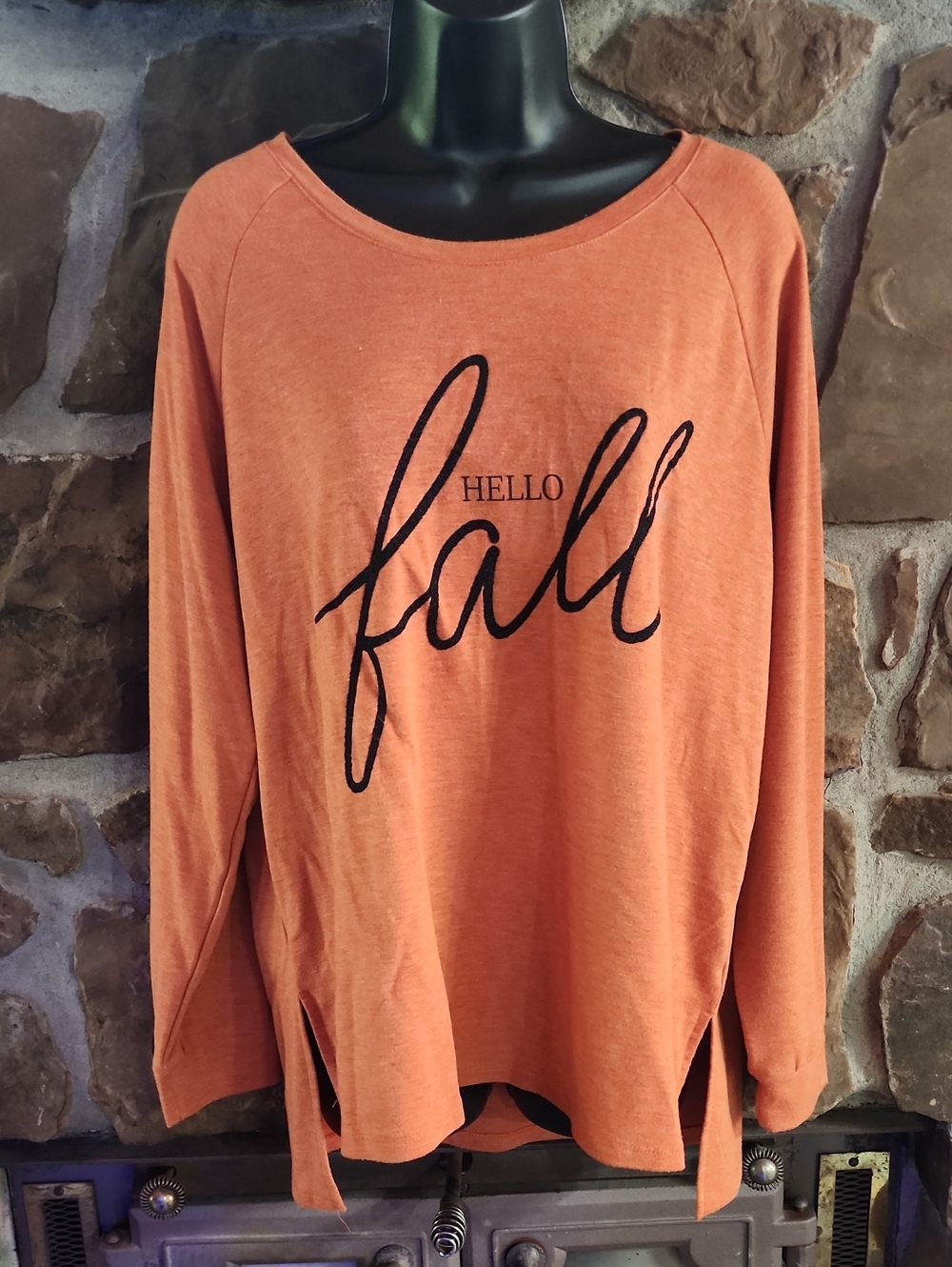 Cato Orange 'Hello Fall' Pullover Longsleeve